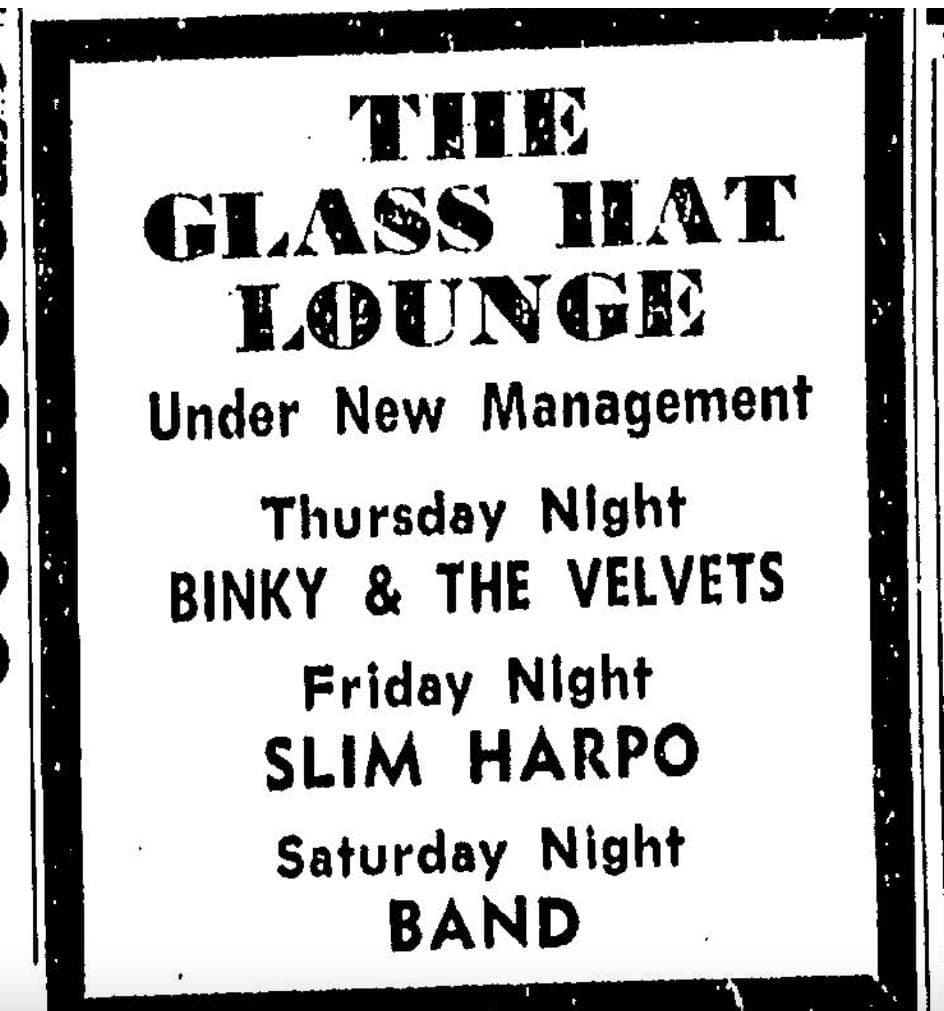 Glass Hat Lounge event poster