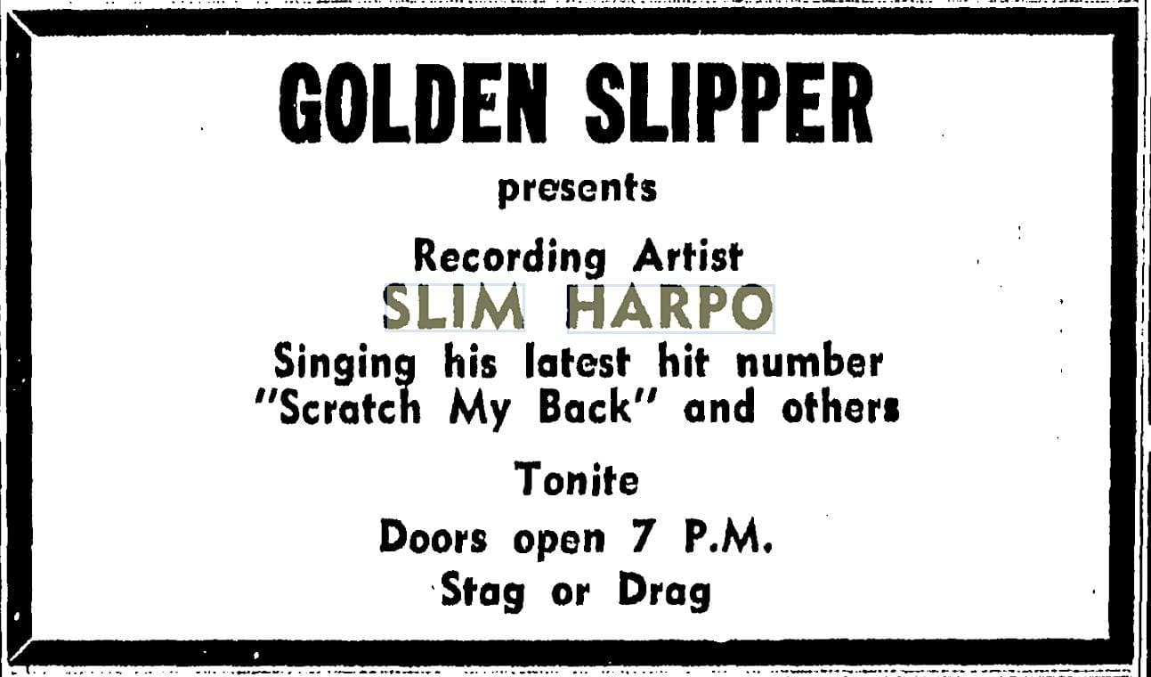 Golden Slipper recording artist poster