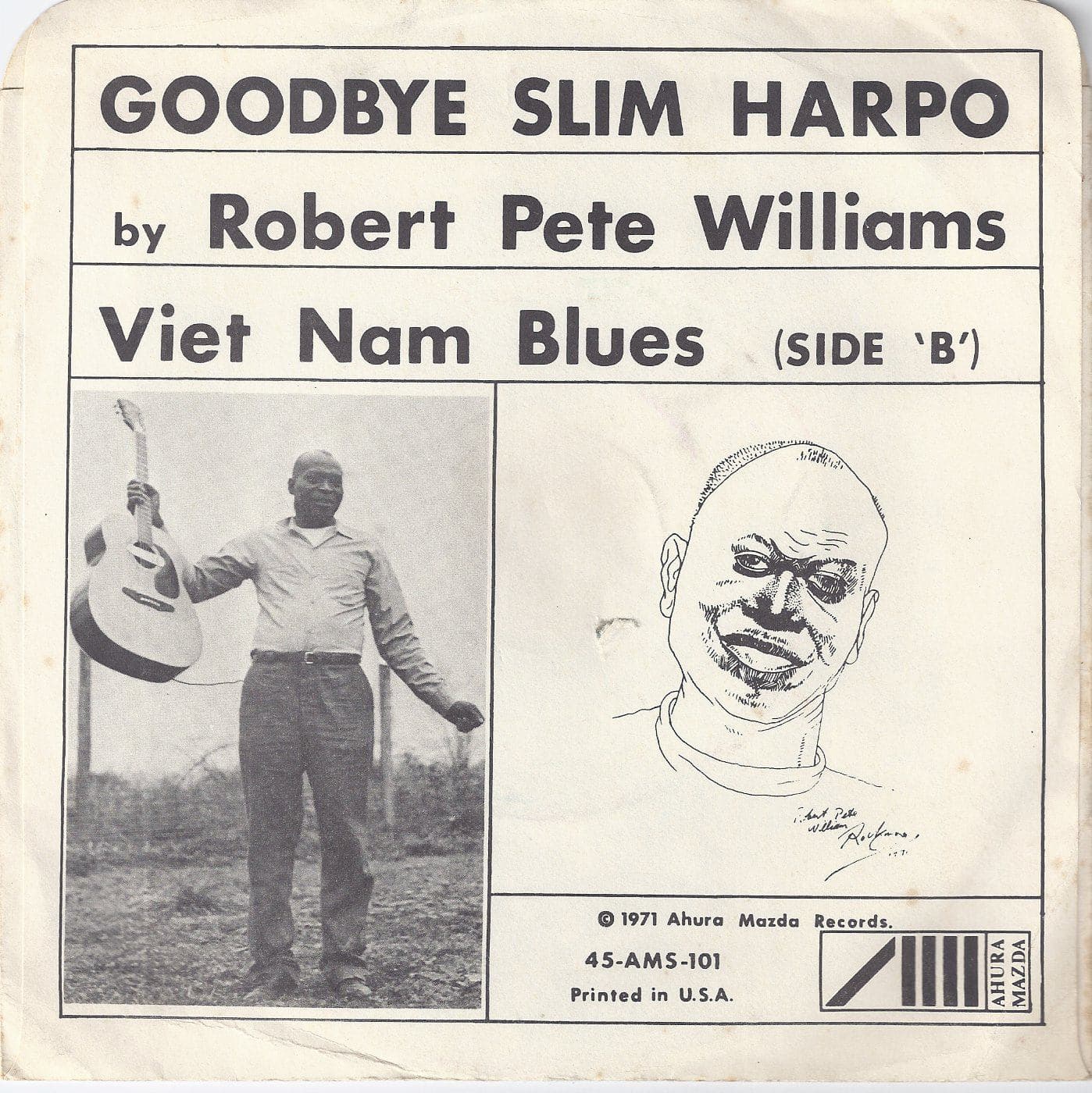 Newspaper article clipping about Slim Harpo
