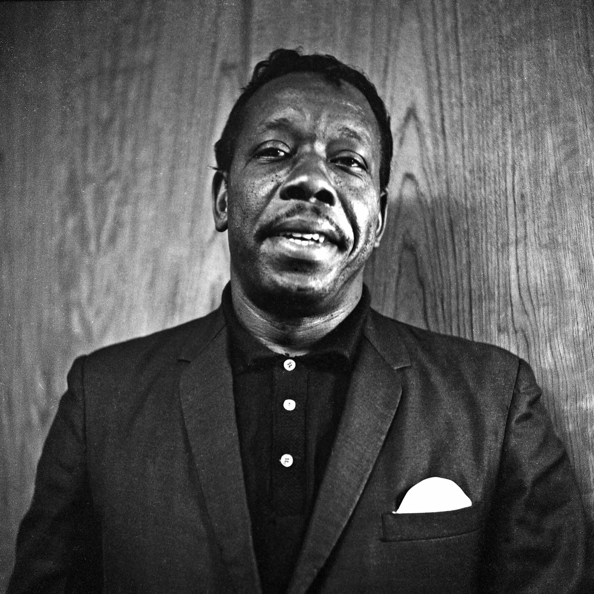 Black and white portrait of Slim Harpo