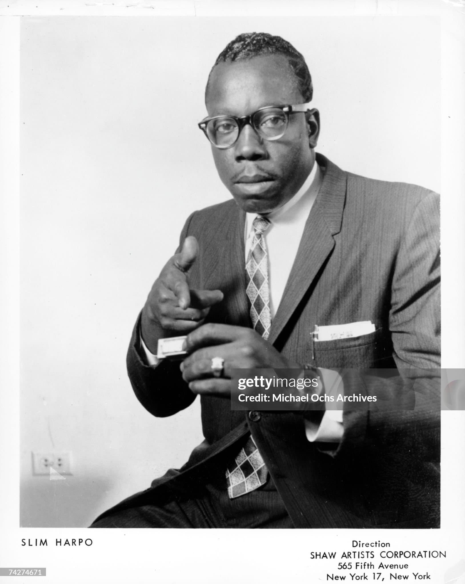 Slim Harpo publicity portrait