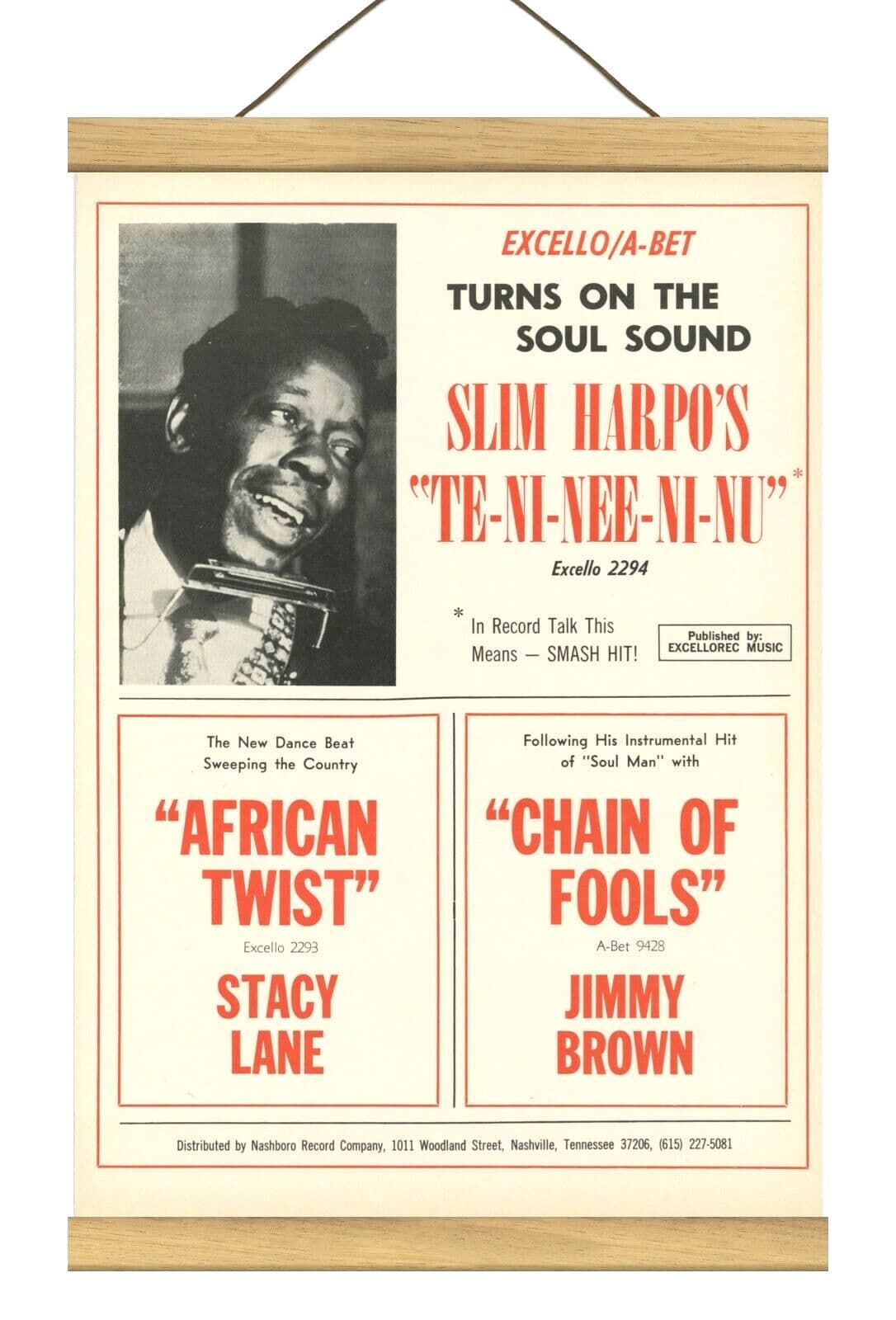 Slim Harpo tour poster
